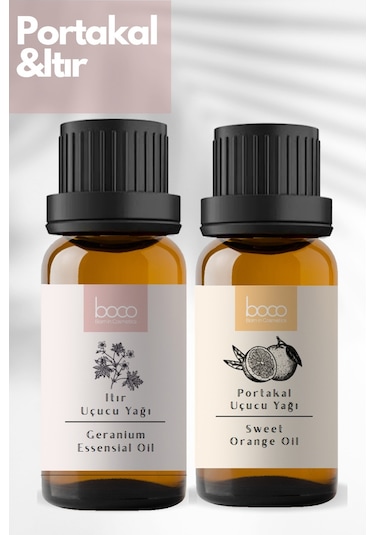 Boco Born In Cosmetics Itır + Portakal Saf Aromaterapi Uçucu Yağı 2 x 10 ML