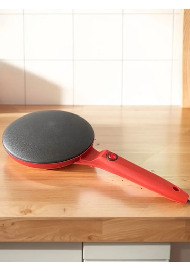 Elektrikli Krep Makinesi Yapışmaz Kahvaltı Pizza Makinesi Taşınabilir Barbekü Red Us Büyük Britanya