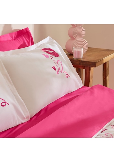 Karaca Home Luvio %100 Pamuk Çift Kişilik Nevresim Takımı Pembe Pembe