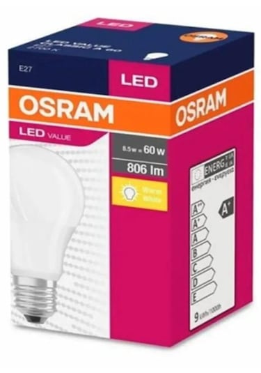 Osram Led Value 8,5w Sarı Işık Ampul 10'lu Paket