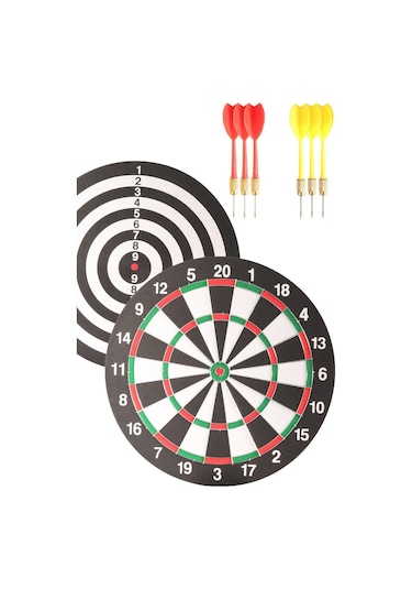 Delta Dart Seti 38 Cm 15 İnç + 6 Dart Oku 6 Gr Hedef Tahtası Sde159