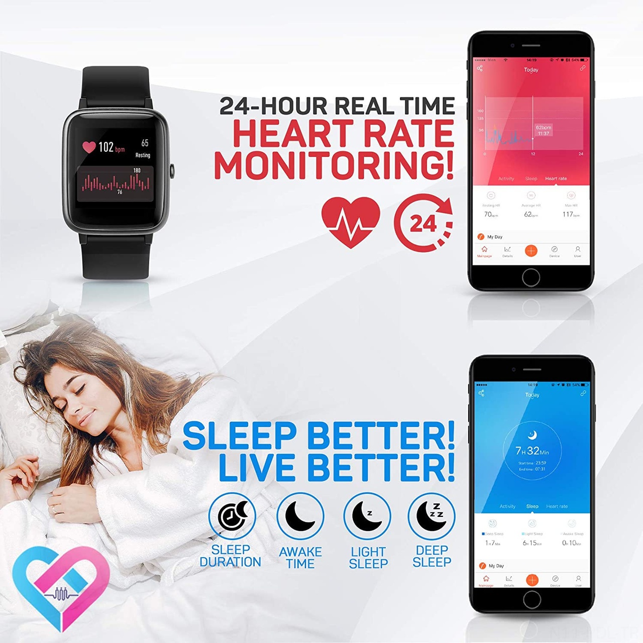 Padalink Id205L 1.3" Akıllı Saat (İthalatçı Garantili)