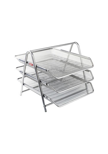 Bigpoint Evrak Rafı Metal 3 Lü Bp413-11 Silver Katlı Üçlü