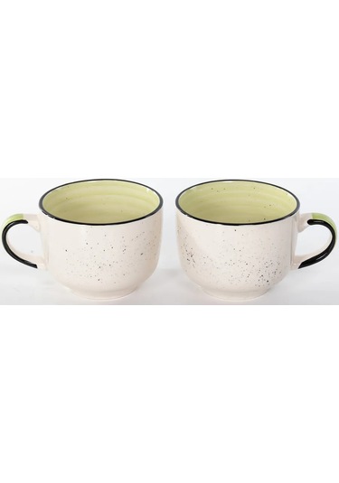 Olaff Lux Çay Kupası Ve Tepsi Seti 500 Ml 2 Parça Ceramika 290765749 Beyaz