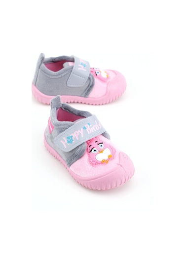 Gezer Kışlık Cırtlı Ayarlanabilir Rahat Taban Happy Birds Bebe Kız Panduf Ayakkabı Ga2kbm.03364.00.3g5.b42 Pembe