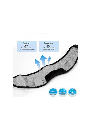 Hangfox Gri Kumaş-palşli Akıllı Uyku Maskesi, Bluetooth 5.0 İle Kablosuz Müzik Dinleme, 8 Saat Çalma Süresi, 2 Saat Şarj