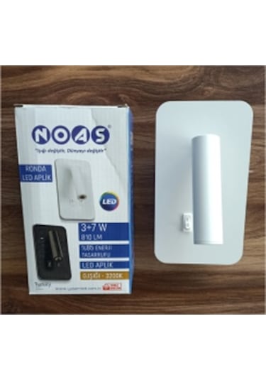 Noas 3 7 Watt Anahtarlı Beyaz Kasa Gün Işığı Ronda Led Aplik Beyaz