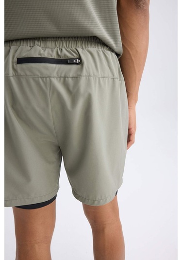 DeFactoFit Slim Fit Dar Kesim Fermuarlı Telefon Cepli Sporcu Taytlı Şort Z2147AZ25SPKH457