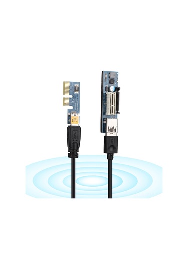 Ximistore9 Pcı-e X1 Uzantı Kablosu Siyah - Anakart Arayüzünü Korumak, Madencilik Ekipmanını Bağlamak İçin 30cm Uzunlukta Plug & Play