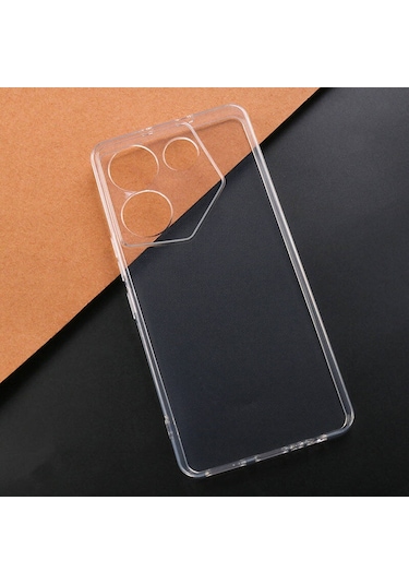 Prolysus Tecno Camon 20 Pro 5g Kılıf Kamera Korumalı Şeffaf Yumuşak Silikon Kılıf