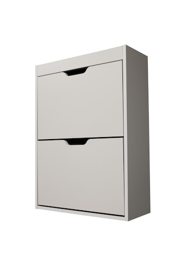 Remy 2 Kapaklı Ayakkabılık Kumtaşı - Antrasit