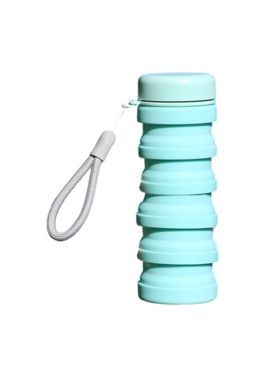 Suntek Dağcılık Kamp Seyahat Için Katlanabilir Su Şişesi Mavi