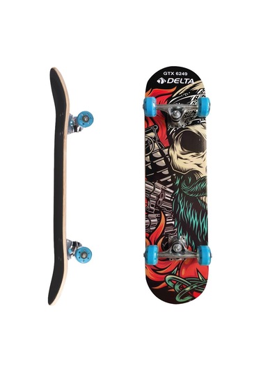 Delta Transparan Silikon Teker Üstü Zımparalı Kaykay - Gtx 6249 Çok Renkli