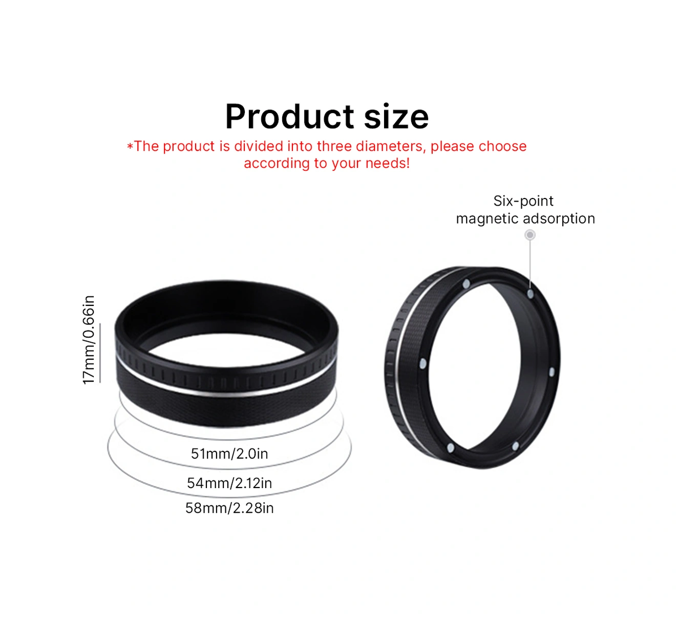 Kangvka Alüminyum Kahve Toz Toplayıcı Halka - 6 Mıknatıslı Tutma, Kaymaz Diamond Dokusu, 58mm Gümüş, Delonghi/breville Uyumlu Gümüş