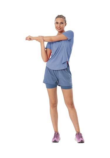 Merrell Tyme Kadın Koşu T-shırt Mavi Mavi