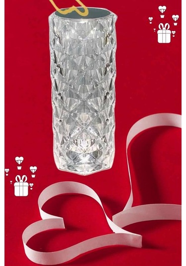 Muratech Sevgililer Günü İçin Hediye Kristal Lamba Sevgiliye Hediye Usb Şarjlı Gece Lambası