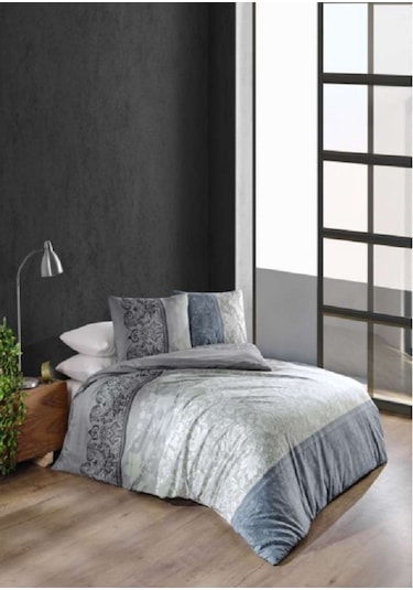 Calina Blue Tek Kişilik Kapitoneli Nevresim Takımı 4 Mevsim Set