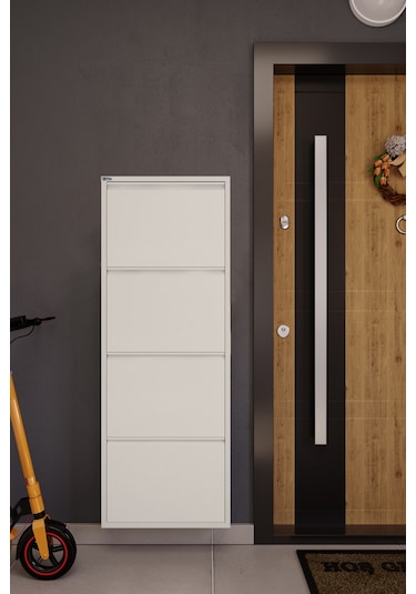 Ceha 4'lü Metal Ayakkabılık - Beyaz K.AYK-4 /AB9010