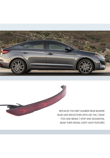 Hyundai Elantra 2016 2017 2018 Fren Lambaları İçin Led Tampon Reflektör Arka Lambaları