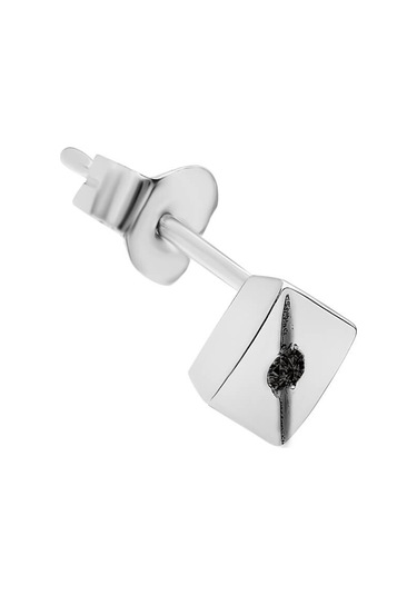 Sirius 0.02 Karat Siyah Pırlanta Tektaş Erkek Küpesi 0841E0001