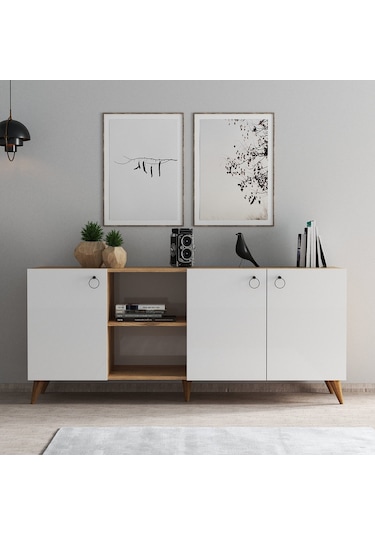 Tanmob Buse Konsol Çam - Beyaz - Ksl0303