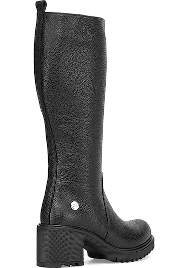 Mammamia D25kc-2330 Kadın Hakiki Deri Klasik Çizme Siyah Siyah