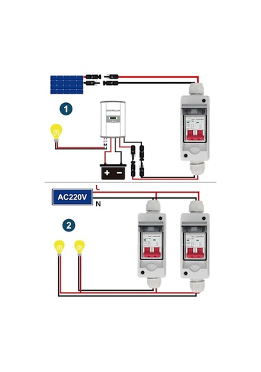 Su Geçirmez Ip65 Dağıtım Kutusu Ve Minyatür Sigorta Kesicili Fotovoltaik Ayırıcı - Dc500v 32a Kombinasyon Kutusu Diğer