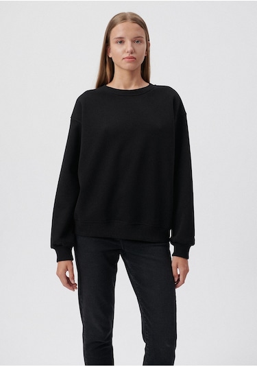 Mavi - Bisiklet Yaka Siyah Basic Sweatshirt 1610198-900 Siyah