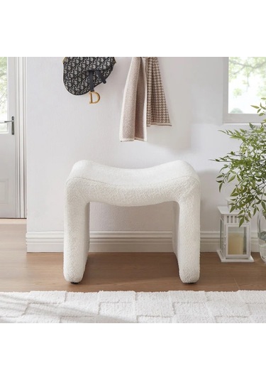 Tokyo Çok Amaçlı Retro Puf Beyaz