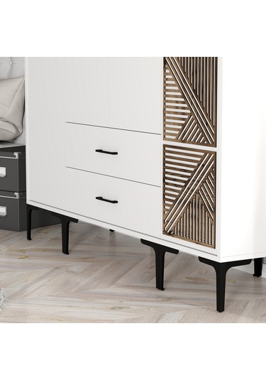 Variant Kumsal 4 Kapılı Stp Gardrop - Beyaz / Beyaz