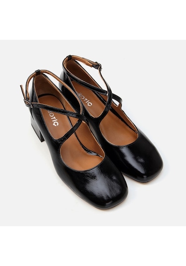Hotiç Hakiki Deri Siyah Kadın Kalın Topuk 01ayh290540a100 Siyah