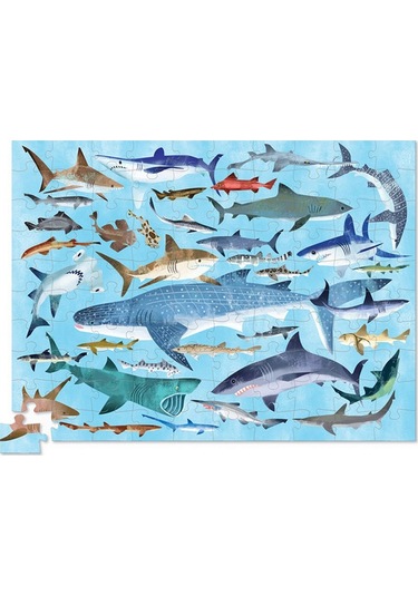 Crocodile Creek Puzzle - 100 Parça - Köpek Balıkları