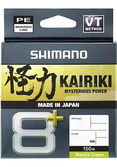 Shimano 24 Kairiki 8+ Plus 150m Mantis Green Örgü Misina 0,20 Mm - 16 Kg