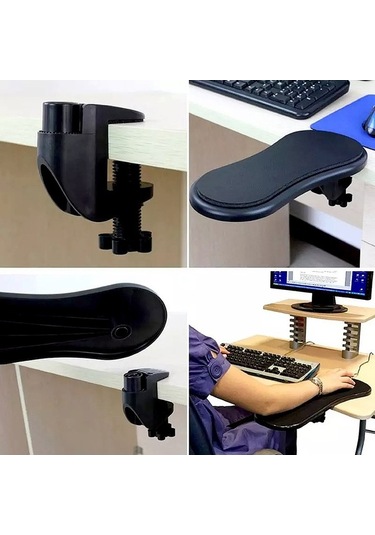 Pazly Evrensel Kol Destekli Mouse Pad, Döndürülebilir Bilgisayar El Desteği, Ergonomik Bilek Destekli Stand