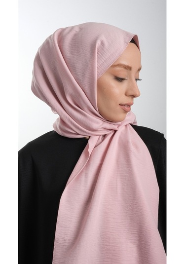 Hürrem Bone 202105_04 Pamuk Düz Klasik Caz Şal Pembe