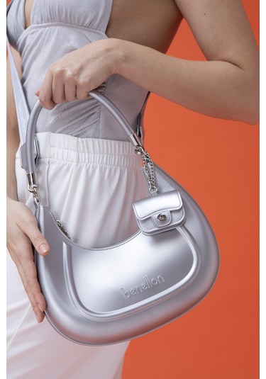 Unıted Colors Of Benetton Kadın Kol Çantası C.bnt 1451 GÜmüş