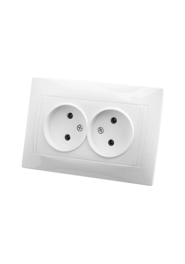 Tdm Electric Çiftli Priz 2p 10a 250v Beyaz "lama" Tdm 229909703 Gizli Fermuar