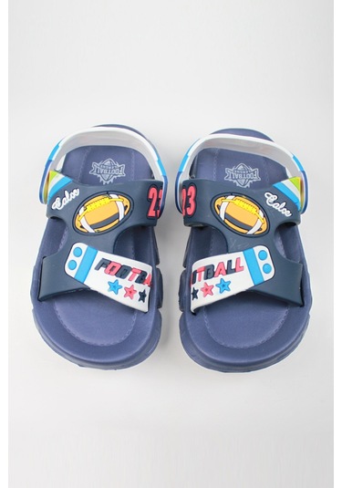 Günlük Unisex Çocuk Sandalet Esnek Kaymaz Taban Yazlık Ev Okul Kreş Ayakkabı Ps940-ps955 Lacivert