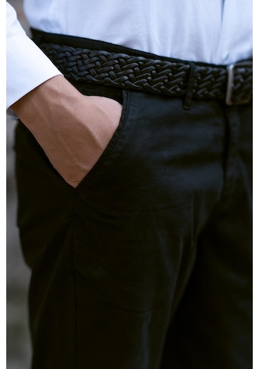 Gabardin Kumaş Pamuklu Regular Fit Chino Yan Cep Erkek Şort