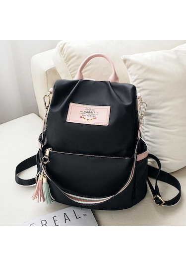 Kadınlar İçin Oxford Kumaş Sırt Çantası Ins Küçük Sırt Çantası Kadınlar İçin 2023 Öğrenci Yüksek Kapasiteli Seyahat Sırt Çantası Black Siyah