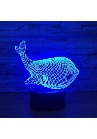 Goldenqian Çocuklar Için Balık Lambası 3d Gece Işığı, 16 Renk Değişimli Ve Uzaktan Kumandalı 3d Illüzyon Lambası, Erkekler Ve Kızlar Için Doğum Günü Hediyesi 7m9axb Siyah