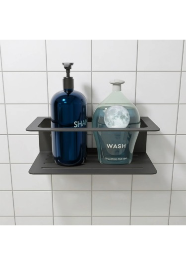 Hvngroup Metal Banyo Şampuanlık Askısı, Duş Rafı Siyah