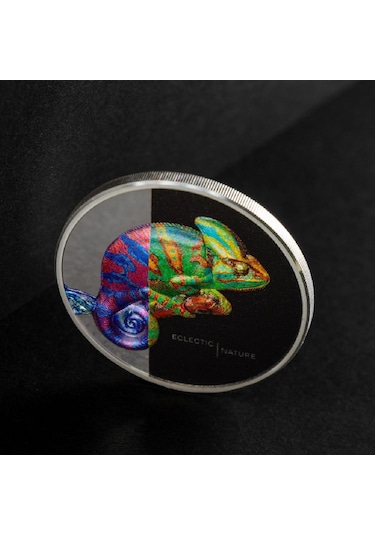 AgaKulche Bukalemun 2023 1 Ons Gümüş Sikke Coin