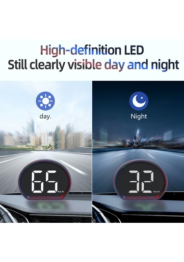 Shineyee X3 Gps 3 İnç Hud Ekran, Hız Göstergesi, Beyaz Yazı, Kolay Kurulum