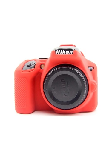 Sanger Silikon Kılıf Nikon D3500 Uyumlu Kırmızı