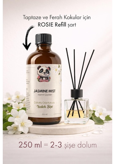 Rosie Jasmine Mist Çubuklu Oda Kokusu Yedek Şişe 250 Ml Reed Diffuser Refill Fresh