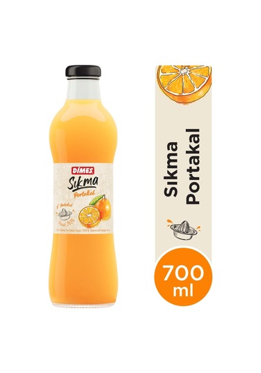 Dimes Sıkma %100 Portakal Suyu 700 Ml X 6 Adet