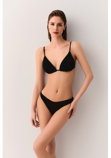 Suwen Dolgulu Üçgen Bikini Üst Sbn25575012 Siyah