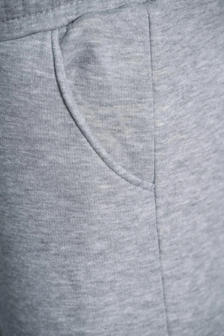 Üç İplik Yüksek Bel Lastikli Jogger Eşofman Altı - Gri Gri