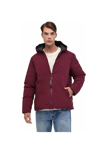 Lumberjack Ml Lucas Coat 1n55 5pr Bordo Erkek Mont Bordo-sıyah